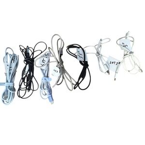 Lot of 7 Charging Cables – Mixed USB-A, USB-C & Lightning Types –Various Lengths